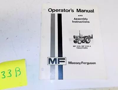 Massey Ferguson MF210 MF210-4 Tractor Owner Operators Manual     • $19.99