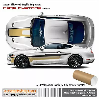 Accent Side / Hood Graphic Stripes For Ford Mustang 2019  • $103.78