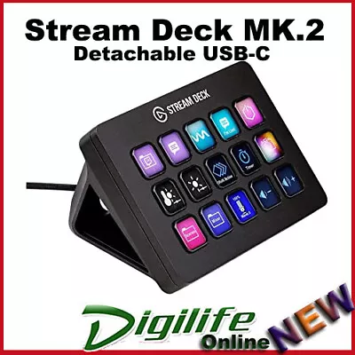 Elgato Stream Deck MK.2 - Tactile Control Interface 15 Customisable LCD Keys • $225