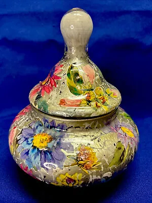 Beautiful Ceramic Glazed Painted Flower Trinket  Dish (Preowned) • $12.50