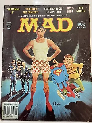 Rare MAD Magazine No. 226 Oct. 81' Superman II In Good Condition • $10.90