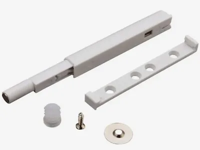 Drawer Door Cabinet Catch Push To Open Magnetic Tip Latch Touch Release White • £2.49