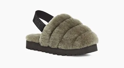 Ugg Women Super Fluff Slipper - 1121751 - Burnt Olive - Sz 9 • $39.99