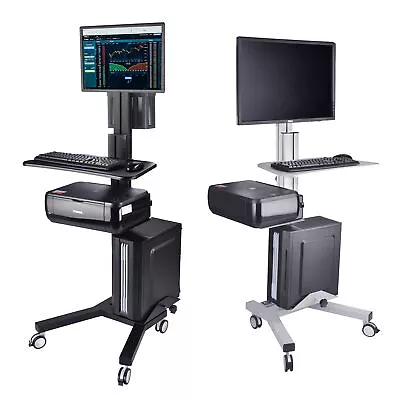 Yescom Mobile Desktop PC Cart Computer Monitor Stand Workstation Home Office • $319.90