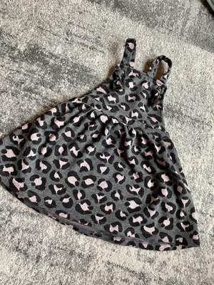 £0.99 • Buy Baby Girl Black Leopard Print Pinafore Dungaree Dress 12-18 Months Outfit Set