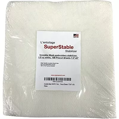 Invisible No-Show Mesh Stabilizer 1.5 Oz Cutaway For Embroidery Machines-100 ... • $14.60