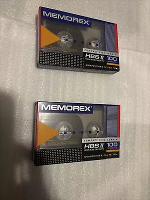 Memorex HBS II 90 High Bias Type II SEALED Blank Audio Cassette Tapes-  LOT Of 2 • $15