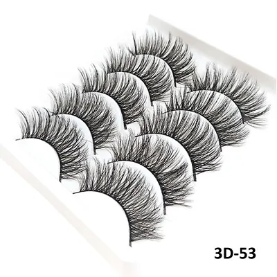 3D Mink False Eyelashes 5Pair Fake Eye Lashes Wispy Cross Long Thick Soft UK • £3.39