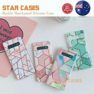 $11.99 • Buy Samsung S22 S21 S20 Ultra S10e S8 S9 Plus Marble Silicone Shockproof Case Cover