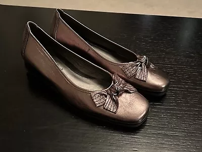 New Van-Dal “Barbados III” Womens Slip On Wedge Shoes UK 7 In Bronze Leather • £20