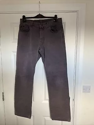 GANT Jason Men’s Grey Zip Jeans 34 Waist 34 Leg 8.5 Inch Hems • £9.99