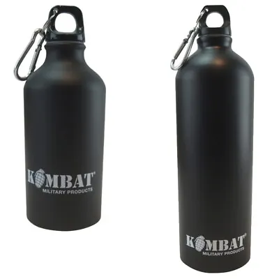 Kombat Army Military Aluminium Water Bottle Carabiner Flask 500ml / 1000ml • £7.49