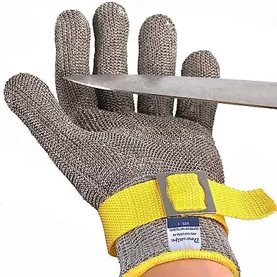 Level 9 Cut Resistant Glove Stainless Steel Mesh For Butcher Meat Slicing1-Pack • $19.95