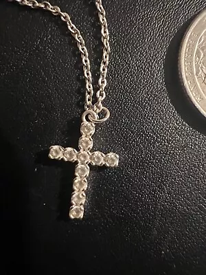 Diamond Cross And White Gold Pendant Macy’s • $2