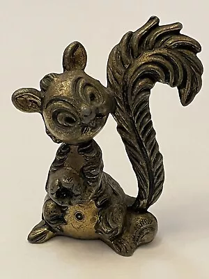 Vintage Brass Squirrel Holding Acorn MOD DEP Figurine 3  Made In Italy • $12.98