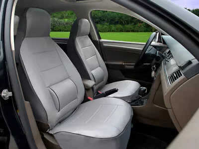 Synthetic Leather Car Seat Covers W/Lumbar Support GY Compatible For Volkswagen • $29.99