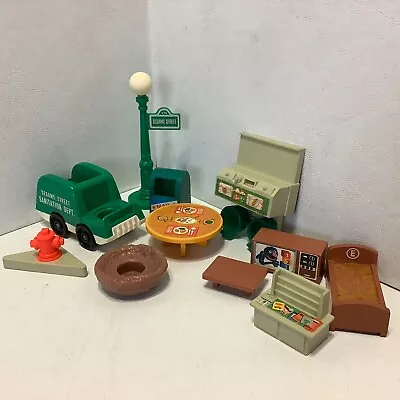 Lot Of Vintage Fisher Price Little People Sesame Street Playset Accessories • $39.99