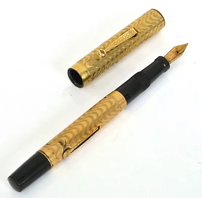 Vintage Morrison's Fountain Pen Gold Filled Nice Details 14k Nib ! • $145