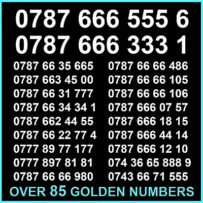 £15.99 • Buy Easy Remember Mobile Number VIP Gold SIM Card Platinum Diamond Business Silver