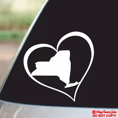 New York Heart - Vinyl Decal Sticker Car Window Wall Bumper State City Usa Love • $2.99