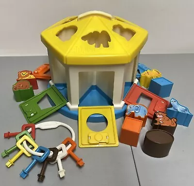 Vintage Chicco Gazoobo Shape Sorter Toy Animals Colors House With Keys 1980s • $17.93