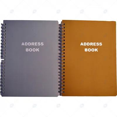 A To Z Spiral Phone Email A5 Address Book A-Z Index Soft Cover Gold Or Silver • £4.75