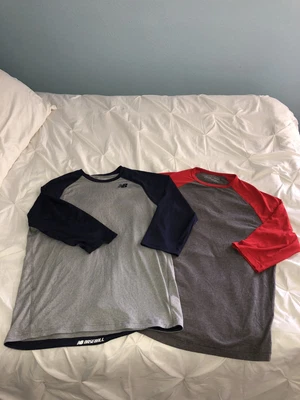 $9.99 • Buy Under Armour & New Balance Mens Large 3/4 Sleeve Baseball Shirts