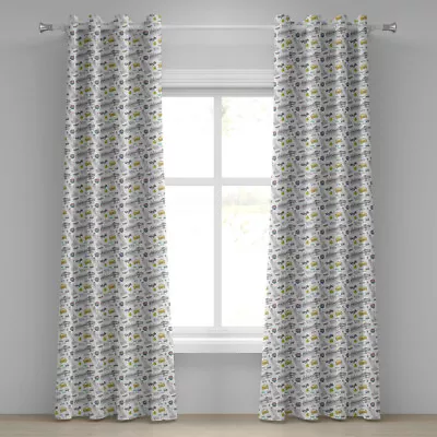 USA 2-Panels Eyelet Curtains Liberty Manhattan • £40.99