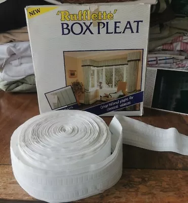 £39.99 • Buy 30 Metres Of Rufflette Box Pleat Valance Header Tape. Deep Pleat (7.5cm) Wide