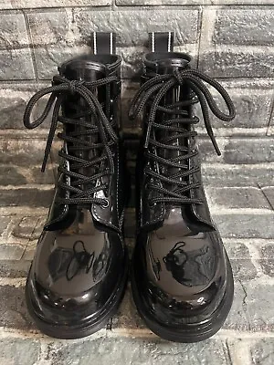 Women's Michael Kors Black  Tavie  Lace-up Combat Style Rain Boots Size 6.5 • $57.40