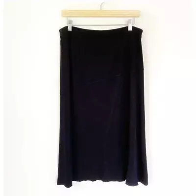 Misook Knit Straight Knee Length Skirt Black  • $50
