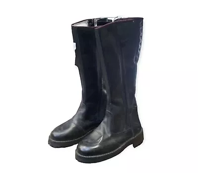 Genuine Italian Leather Ex Police Motorcycle / Horeriding Boots Female Euro 36 • £19.99
