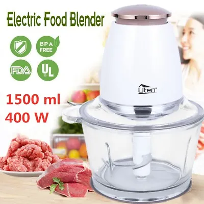 £25.99 • Buy 1500ml Electric Chopper Food Processor Multi Blender Meat Fruit Vegetable Mixer