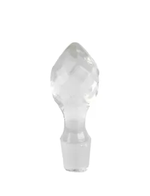 Small Glass Teardrop Shaped Multifaceted Glass Bottle Stopper 2.5  • $9.99
