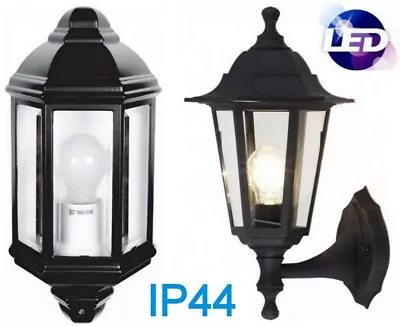 Outdoor Garden LED Standard Half Full Lantern Porch Light Wall Mounted Fitting • £19.95