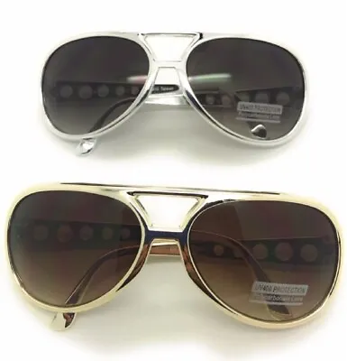 2 Pac Rockstar Sunglasses Costume Shiny Chrome Party Sunglasses 60's Classic • $13.95
