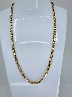 Vintage 14K Yellow Gold Foxtail Necklace 16  • $1105