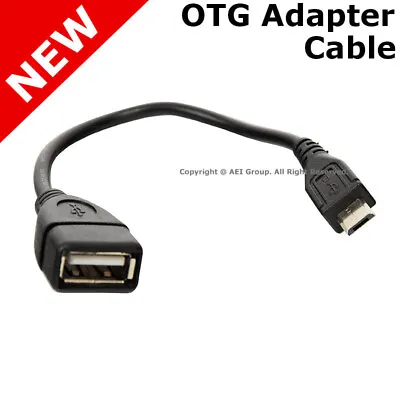 Micro USB B Male To USB 2.0 A Female OTG Adapter Converter Cable LG Samsung Sony • $3.99