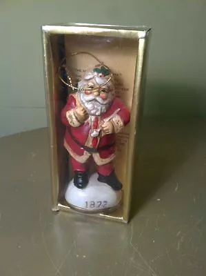 Vintage Memories Of Santa 1872 Ceramic Christmas Ornament - MIB-Includes Insert • $27