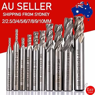 10Pcs 4 Flute Milling Drill Bit Cutter Carbide End Mill CNC Tools 2-10mm Milling • $16.89