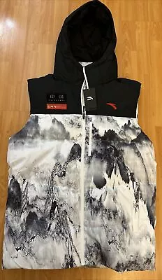 Anta Team China Hero Hooded Zip Up Olympic Skiing Puff Down Vest Size 5XL • $199
