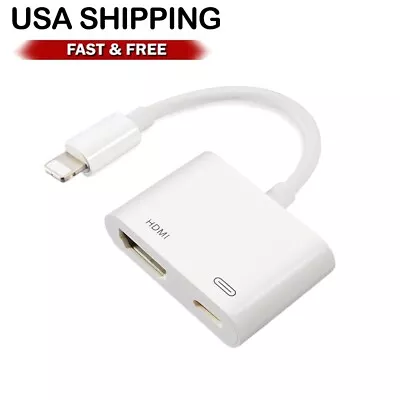 For Apple IPhone 14 XR XS Max Plus Mirror To 4K HDMI Digital AV TV Cable Adapter • $18.04