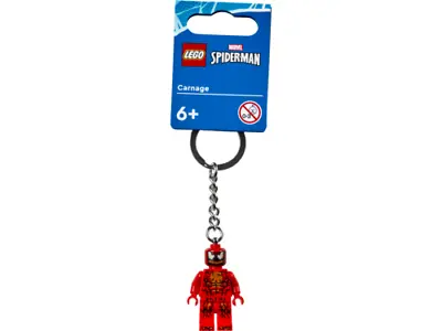 Lego Marvel Super Heroes (854154) Carnage SPIDER-MAN Minifigure Keychain - New • £6.95