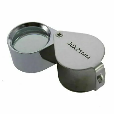 Jewellers Loupe Glass Jewellery Antiques Magnifier Hallmark Eye Lens 30x21mm • £2.89