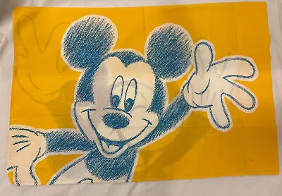 Vintage Crayon Sketched Disney Mickey Mouse Pillow Case Standard Double Sided • $15.88