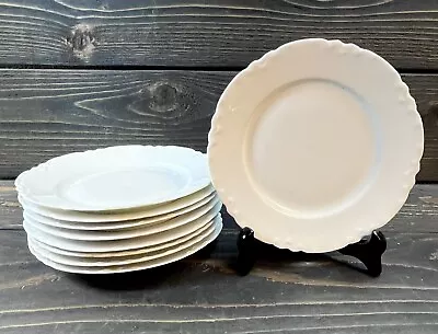 Habsburg MZ Austria China White Racine 6 1/4” Bread Plates Set Of 9 • $48