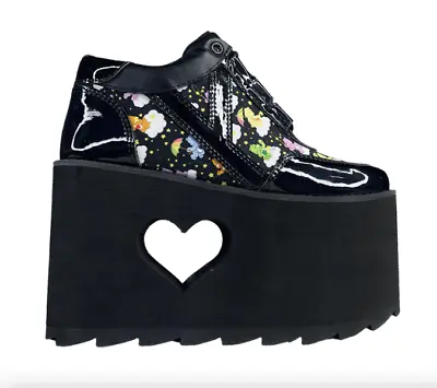 YRU X Care Bears QOZMO LO CARE BEARS BLACK SKY Platforms Shoes Boots UK5 Kawaii • £124