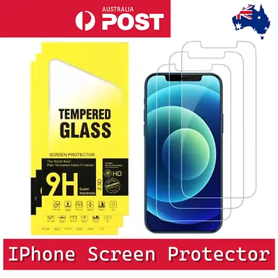 $4.35 • Buy Tempered Glass Screen Protector For Apple IPhone 15 14 13 12 Pro Max Plus Mini