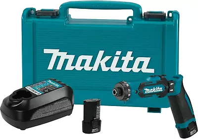 Makita DF012DSE 7.2V Lithium-Ion Cordless 1/4  Hex Driver-Drill Kit With Auto-St • $210.41