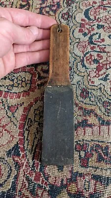 Antique Early Primitive Handmade Wood Hanging Scrub Brush Scraper Sander 7.5  • $29